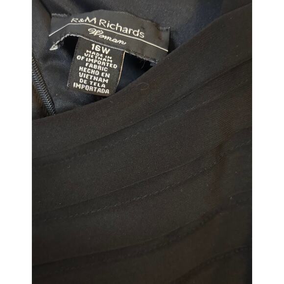 R&M Richards Black and Gold‎ Cocktail Dress Plus Size 16W - Picture 8 of 9